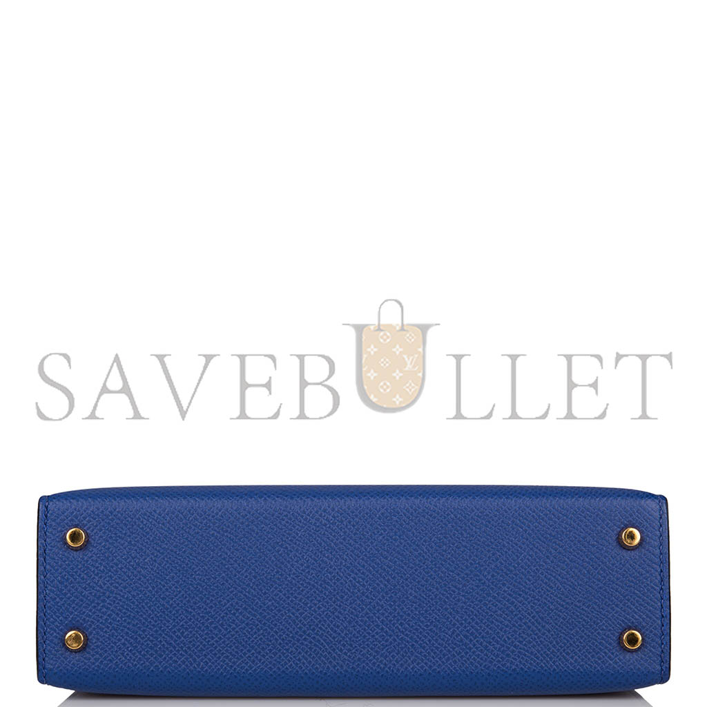 H**mes mini kelly ii epsom electric blue gold hardware (19*12*5.5cm)